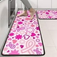 thumbnail image 2 of Kitchen Rugs Sets Of 2,Pink Breast Cancer Anti Fatigue Kitchen Mat Rugs Non Slip Washable,Decorative Kitchen Floor Mats for Kitchen,Sink,Laundry,17"x47"+17"x47", 2 of 5