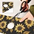 thumbnail image 6 of Yayeee Faucet Mat for Kitchen Sink 14.7" Diatomite Long Splash Guard Pad, Black Sunflower Pattern, 2 Pack, 6 of 7