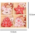 thumbnail image 2 of Adornos navideños de madera Foohvr 24 piezas colgantes para árbol de Navidad, 2 of 5