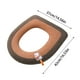 thumbnail image 3 of Funda de inodoro suave bicolor | Anillo de punto con asa para el invierno | Lavable y de alta elasticidad para inodoros redondos y alargados, 3 of 6