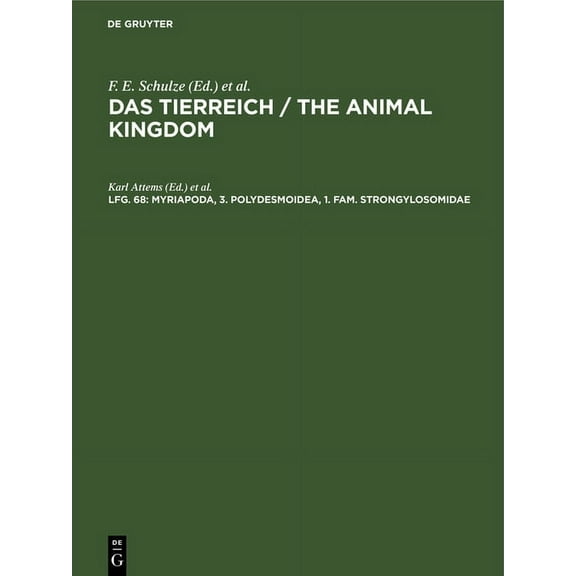 Myriapoda, 3. Polydesmoidea, 1. Fam. Strongylosomidae, (Hardcover)