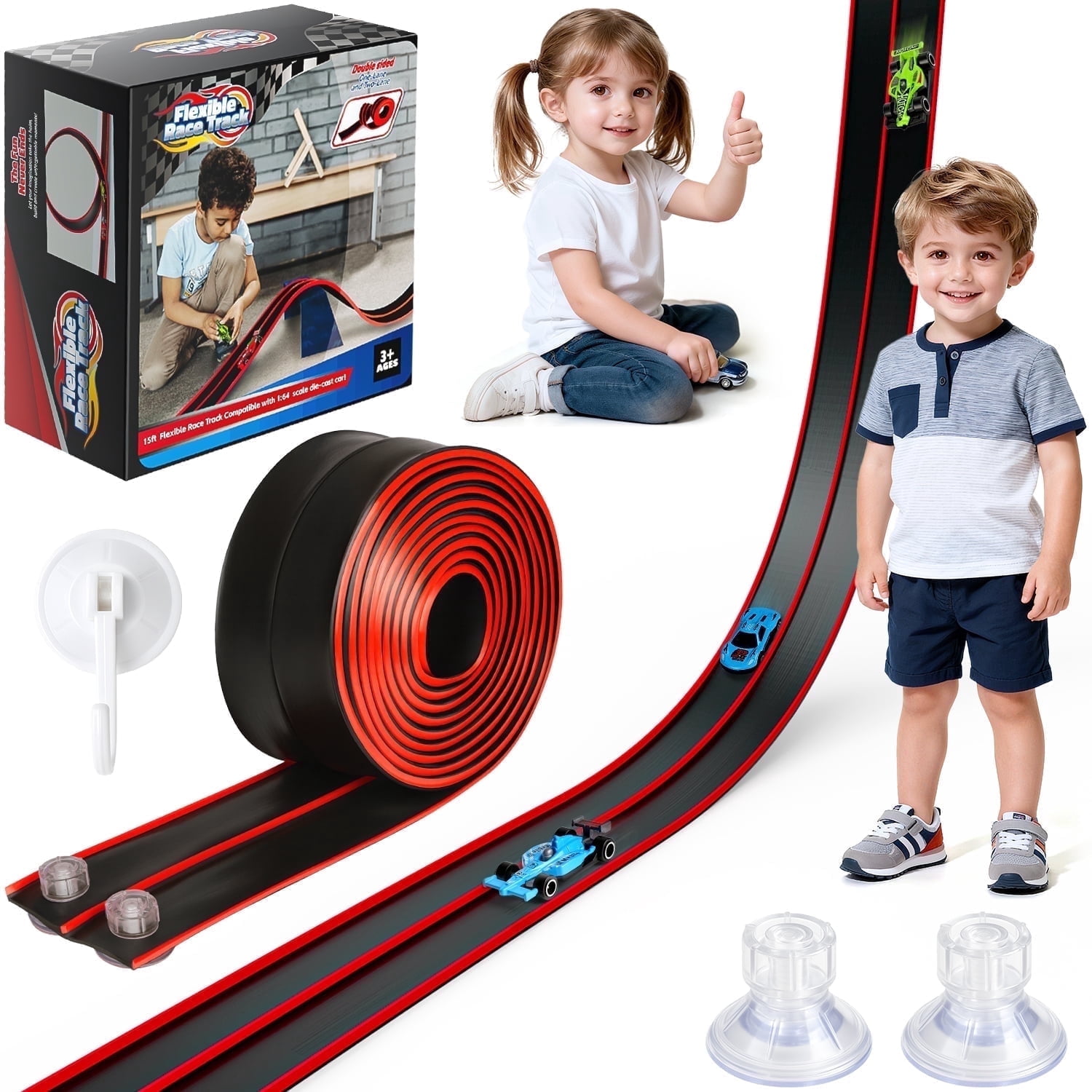 Hot Wheels, Super 6-lane Raceway, 8ft, with lights and sounds