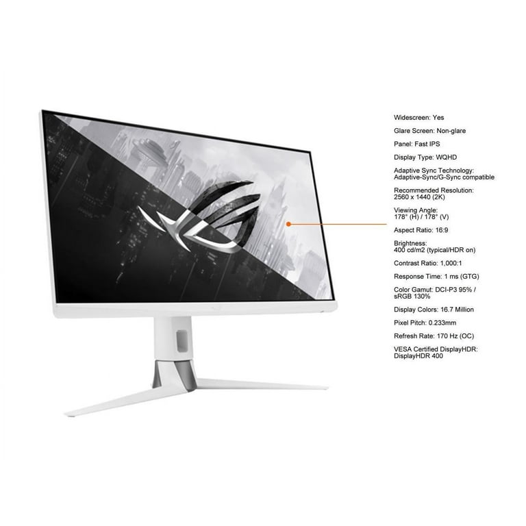 Amazon.com: ASUS ROG Strix XG27AQ-W 27” 1440P HDR Gaming