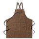 thumbnail image 1 of Thick canvas apron, woodworking, gardening, jeans strap, cotton belt (brown), 1 of 5