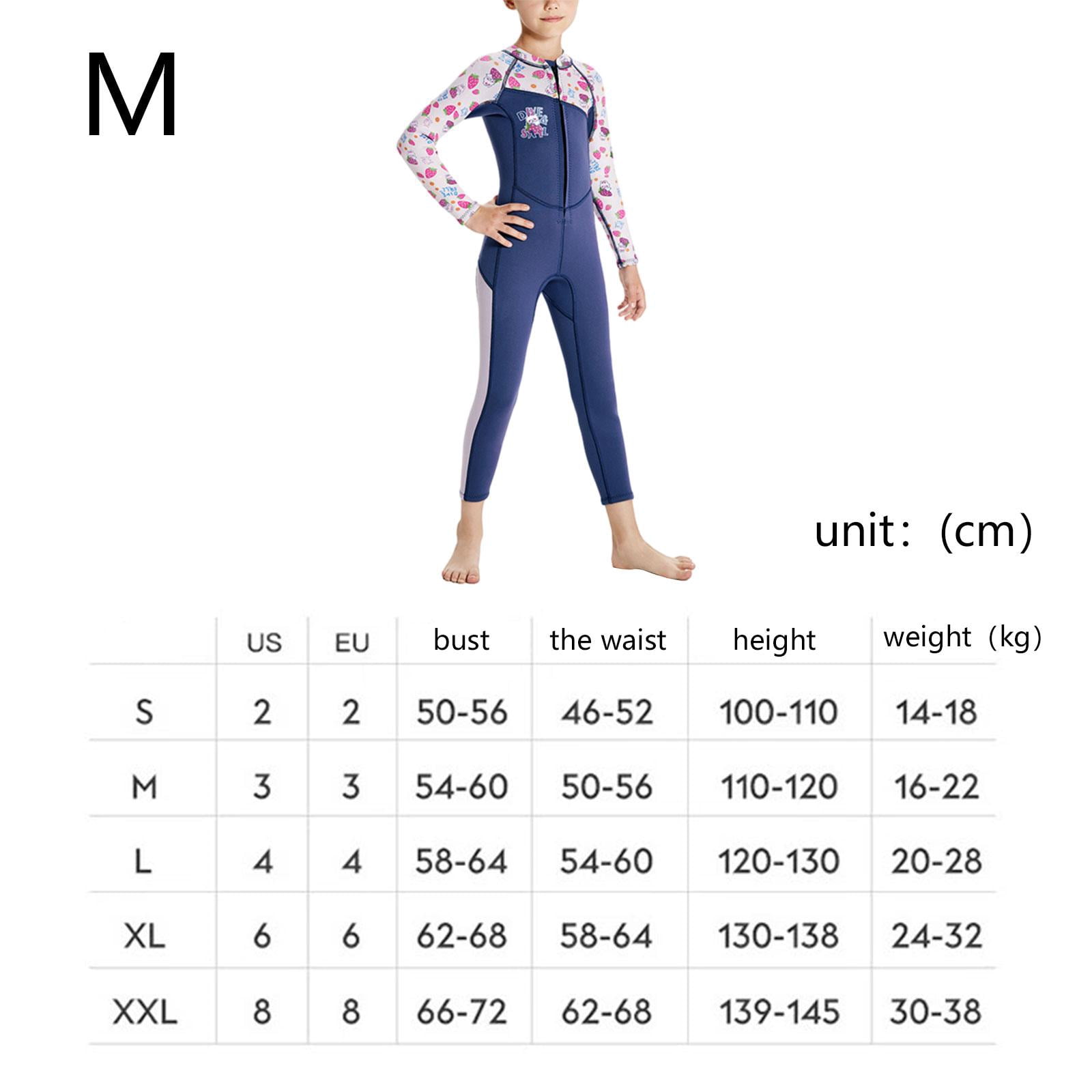 Baoblaze Kids Wetsuit 2mm Neoprene Child Wet Suit for Cold Water Sports Sailing Kayak Dark Blue M