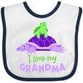 thumbnail image 3 of Inktastic I Love My Grandma Cute Turtle Family Boys or Girls Baby Bib, 3 of 4