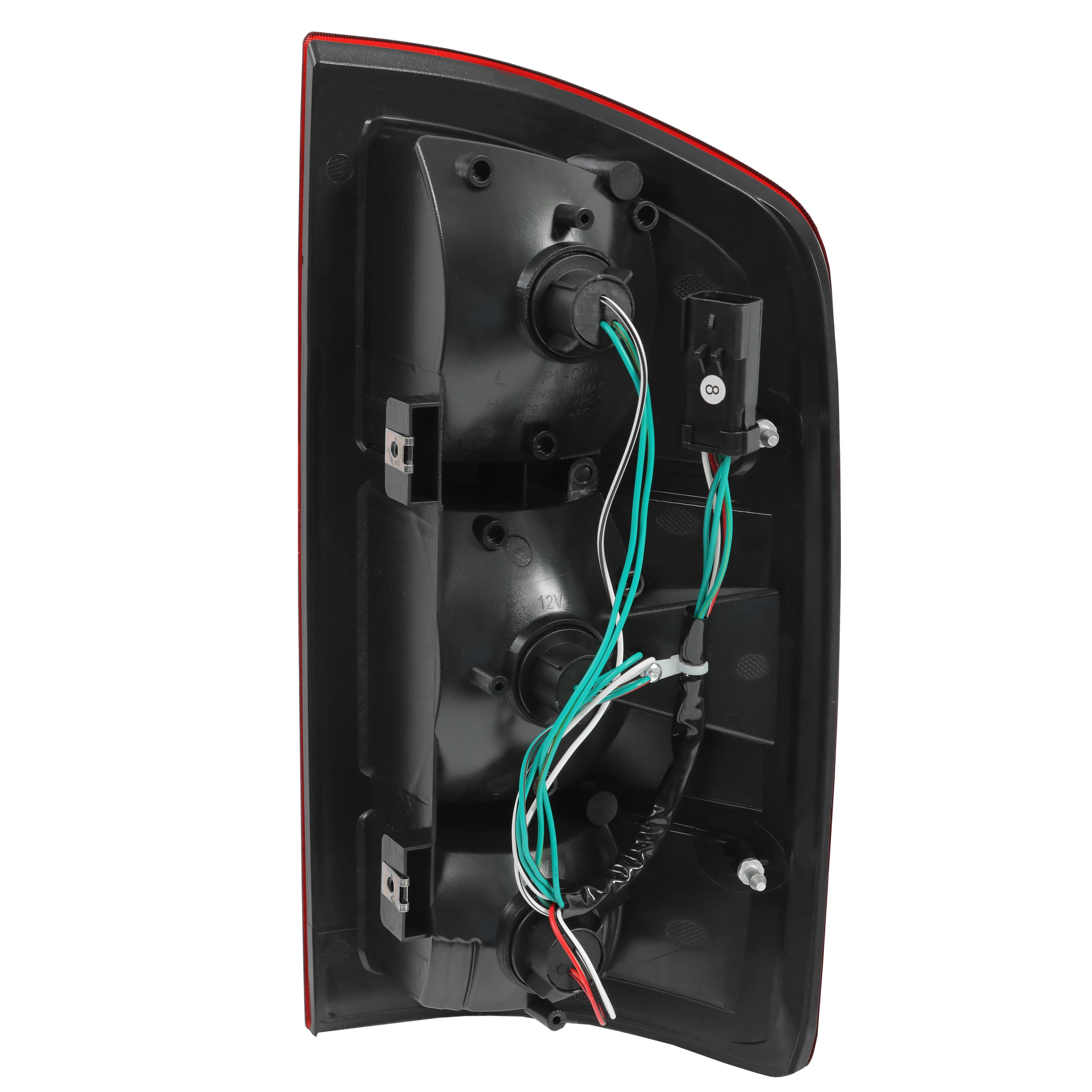 Kojem Tail Light Lamp Driver Side for 2002-2006 Dodge Ram 1500 2500 3500 w/Bulbs and Wiring Harness Replacement for CH2800147 55077347AF