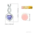 thumbnail image 5 of Angara Necklace - Natural Tanzanite Infinity Heart Necklace with Diamond Accents in 14K White Gold for Women (Size-4mm) | December Birthstone, Birthday, Anniversary, Christmas, Jewelry Gift for Women, 5 of 10