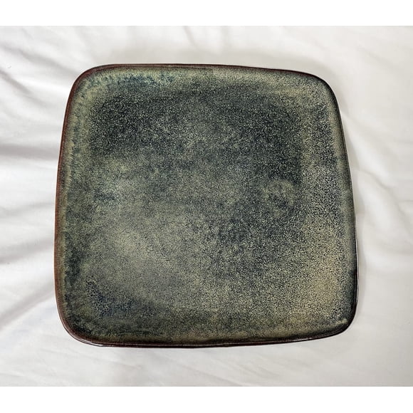 Studio Pottery Ceramic Square Serving Platter - Dove Blue, L X B - 25 Cm X 25 Cm | Starter Serving Tray - Dove Blue Symphony Collection