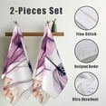 thumbnail image 3 of Nawy Purple Black Tulips Kitchens Bathrooms Showers Hand Towel 2-Pack 27.5*16in, 3 of 6