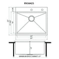 thumbnail image 6 of Ruvati 25 x 22 x 12in Drop-in Topmount Laundry Utility Workstation Sink 16 Gauge, 6 of 8