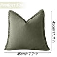 thumbnail image 3 of Miommo Decorative Throw Pillow Covers Neutral Linen Fringe Throw Pillows Olive Green Boho Farmhouse Cushion Covers with Tassels for Couch Sofa Bed Living Room Spring Home Decor, 3 of 9