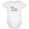 thumbnail image 5 of iDzn Pack of 2, Surprise You're Going to Be Grandparents & Hello Grandpa Grandma Pregnancy Announcement Rompers For Babies, Newborn Baby Unisex Bodysuits, Infant Jumpsuits, Toddler One-Piece Oufits, 5 of 5