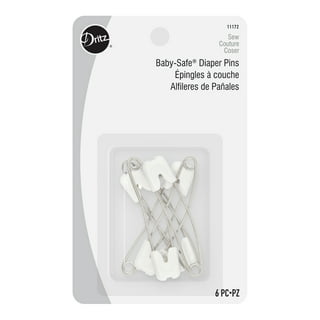 Dritz Baby Safe Diaper Pins 4/Pkg-Pink 