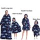 thumbnail image 1 of Manta de franela con mangas Sudadera de invierno Jersey polar Tiburón gigante Manta usable Sudadera con capucha para adultos Niños Bebés, 1 of 6