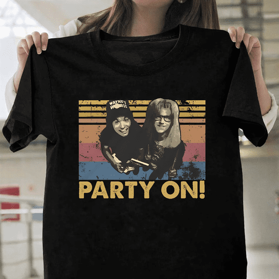 Waynes World Campbell Algar Party On Movie Quote Unisex T-Shirt, up to size 3XL.