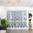 thumbnail image 1 of Limited Time Violete Trees Sheer Curtain Window Voile Drape Valance Fabric, 1 of 9