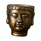 thumbnail image 5 of Maceta de cemento con forma de cabeza de Buda, soporte novedoso para brochas de maquillaje, adorno para plantas Bronce, 5 of 9