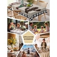 thumbnail image 5 of Mexico Cactus Table Cloth 54x54 Inch Square, Black and White Plaid Waterproof Tablecloth Washable Table Cover for Party Picnic Dinner Decor, 5 of 9