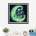 thumbnail image 3 of Descuento 5D DIY Diamond Painting by Number Kits para adultos, redondo taladro completo punto de cruz bordado artes artesanía decoración del hogar, Halloween Jack y Sally con luna (11.8 × 15.7 in) JAMW Sencillez, 3 of 5