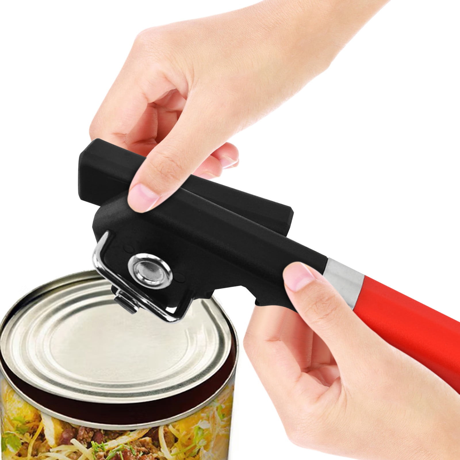 Lunxisen 4 Pcs Manual Can Opener Easy Grip Handle Kitchen Tool for Home Use Smooth Edge Opener Safe Efficient Can Opener
