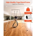thumbnail image 2 of KFFKFF Yoga Stand Frame, 310 lbs Capacity Swing Stand, Triangular Design Pull-Up Frame, Aerial Silk Stand with Adjustable Height & Aluminum Legs, Stainless Steel Top Bar, 2 of 9