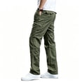 thumbnail image 2 of Men Stretch Cargo Trousers Light Multi Storage Reinforced Ripstop Field Travel Pants S-XL（1 piece）, 2 of 10
