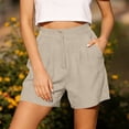 thumbnail image 5 of GUACER Shorts for Women Elastic Waisted Pleated Dressy Shorts with Pockets Casual Loose Wide Leg Shorts, 5 of 7