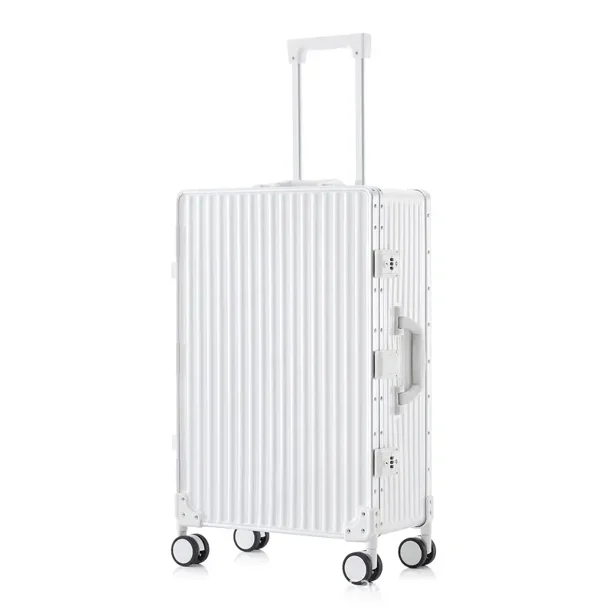 Equipaje de viaje con marco de aluminio, caja de barra de tracción con rueda Universal silenciosa, Maleta de transporte abierta, 20, 24, 26 y 28 pulgadas