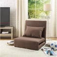 thumbnail image 2 of Relaxie Lin 5-Position Réglable Convertible Flip Chair Dortoir Canapé-Lit Canapé-Lit - Brun, 2 of 7