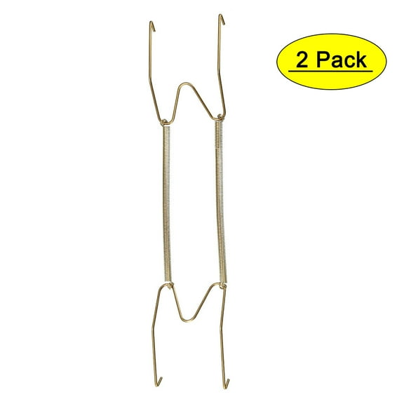 REGALWOVEN Plate Hanger, 14" W Type Zinc Plated Invisible Wall Decorative Hooks, 2Pcs