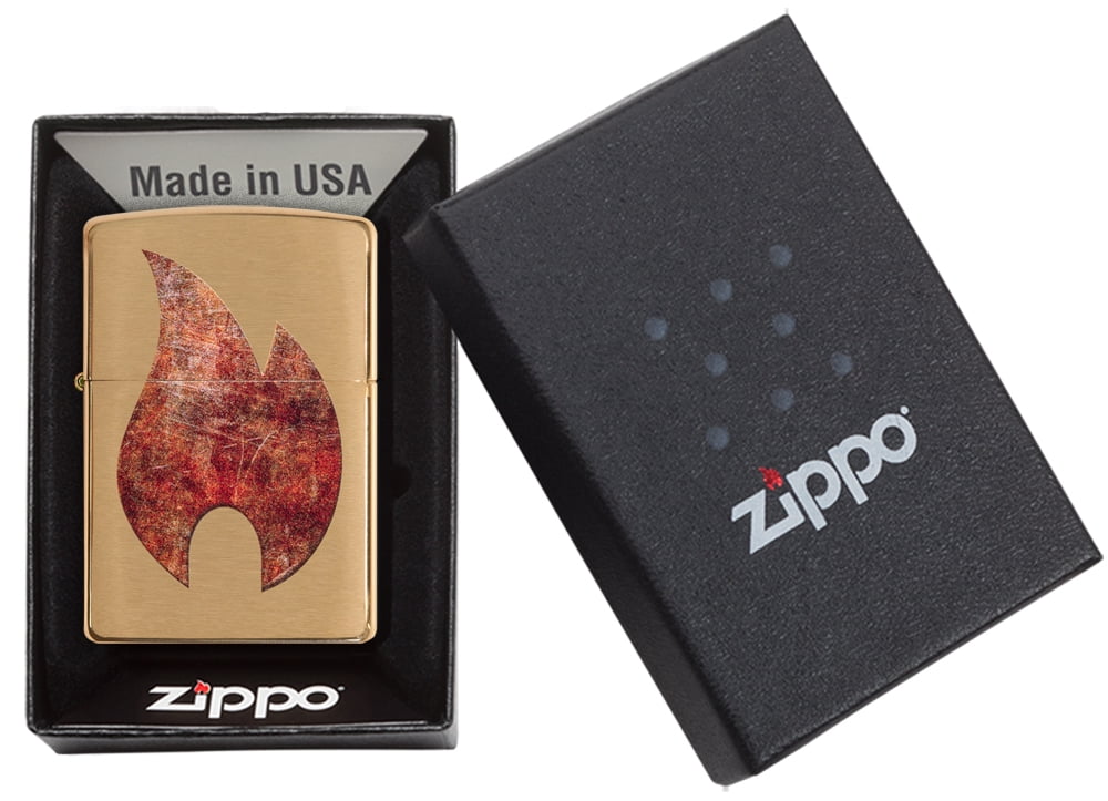 Zippo Rusty Flame Design Windproof Pocket Lighter Windproof Pocket Lighter