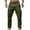 Olive Green, variant on Mens Cargo Pants Drawstring Casual Hiking Pants Joggers Athletic Trousers Cotton Loose Straight Sweatpants For Men Olive Green