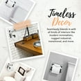 thumbnail image 5 of Autumn Alley Farmhouse White Toilet Paper Holder with Bracket - Farmhouse Bathroom Rustic Country Decor - Rustic Bathroom Accessories Featuring White Wash Wood, Galvanized Metal, and Black Metal, 5 of 8