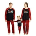 thumbnail image 3 of Sinhoon Family Matching Christmas Pajamas Set Long Sleeve Top and Pants PJs Sleepwear (Black2021,Men/M), 3 of 9