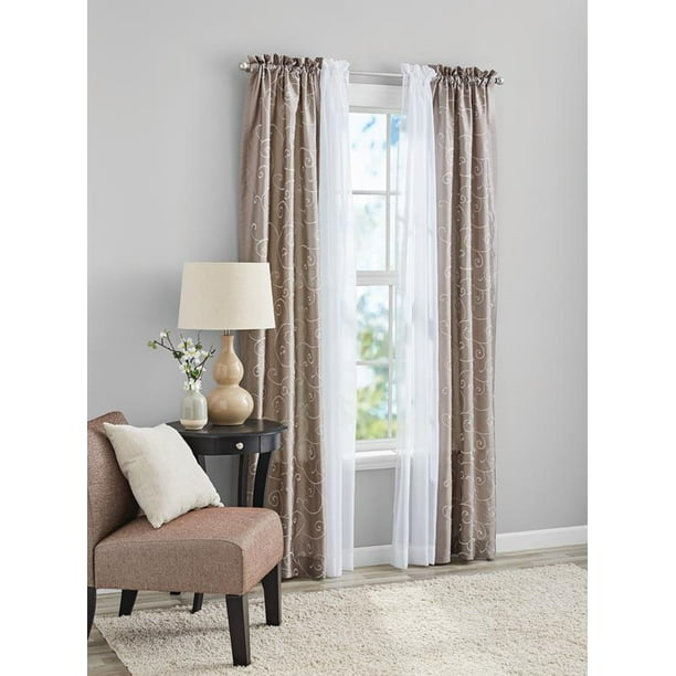 Mainstays Sheer Curtain Set 4 Piece, How To Wash Sheer Curtains In Washing Machine