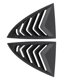 thumbnail image 5 of 2Pcs Car Rear Window Shutter Cover Trim Stylish Look Window Louver Side Vent Trim Replacement for Tesla Model 3 2023 and Later Carbon Fiber Style, 5 of 5