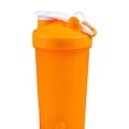 thumbnail image 2 of Botella Agitadora De Proteínas Botella de agua con agitador de proteínas con taza mezcladora de gimnasio a prueba de fugas a escala (naranja) Tmvgtek Libre de BPA, 2 of 4