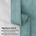 thumbnail image 2 of Half Price Drapes Signature Aqua Mist Velvet Blackout Curtains for Bedrooms (1 Panel), 50WX 108L, 2 of 10