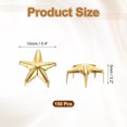 thumbnail image 2 of Uxcell 150PCS 10mm Clavos de Estrella de Metal Dorado para Ropa de Cuero DIY, 2 of 6