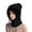 Black, variant on Knitted Ear Protective Scarf Hat for Female Winter Warm Balaclava Hat Crochet Face Cover Hat Thicken Liner Bomber Hat