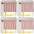 thumbnail image 3 of PrimeBeau Blackout Window Valances - 2 Panels 52" W x 18" L Rod Pocket Short Curtains, Privacy Decorative Valances for Kitchen Living Room Bedroom Bathroom,Coral, 3 of 4