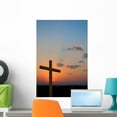 thumbnail image 1 of Wooden Cross Suring Colorful Wall Mural Decal by Wallmonkeys Vinyl Peel and Stick Graphic (24 in H x 16 in W), 1 of 4