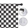 thumbnail image 4 of Blackout Kids Curtains,Black and White Checkered Pattern Children's Insulated Curtains Set Of 2,Bedroom Essentials,Toddler Room Decor 42"x54", 4 of 5