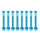 thumbnail image 1 of Hardware de montaje para patineta, tornillos y tuercas de acero al carbono de 2" con cabeza plana, paquete de 8 en color azul, 1 of 6