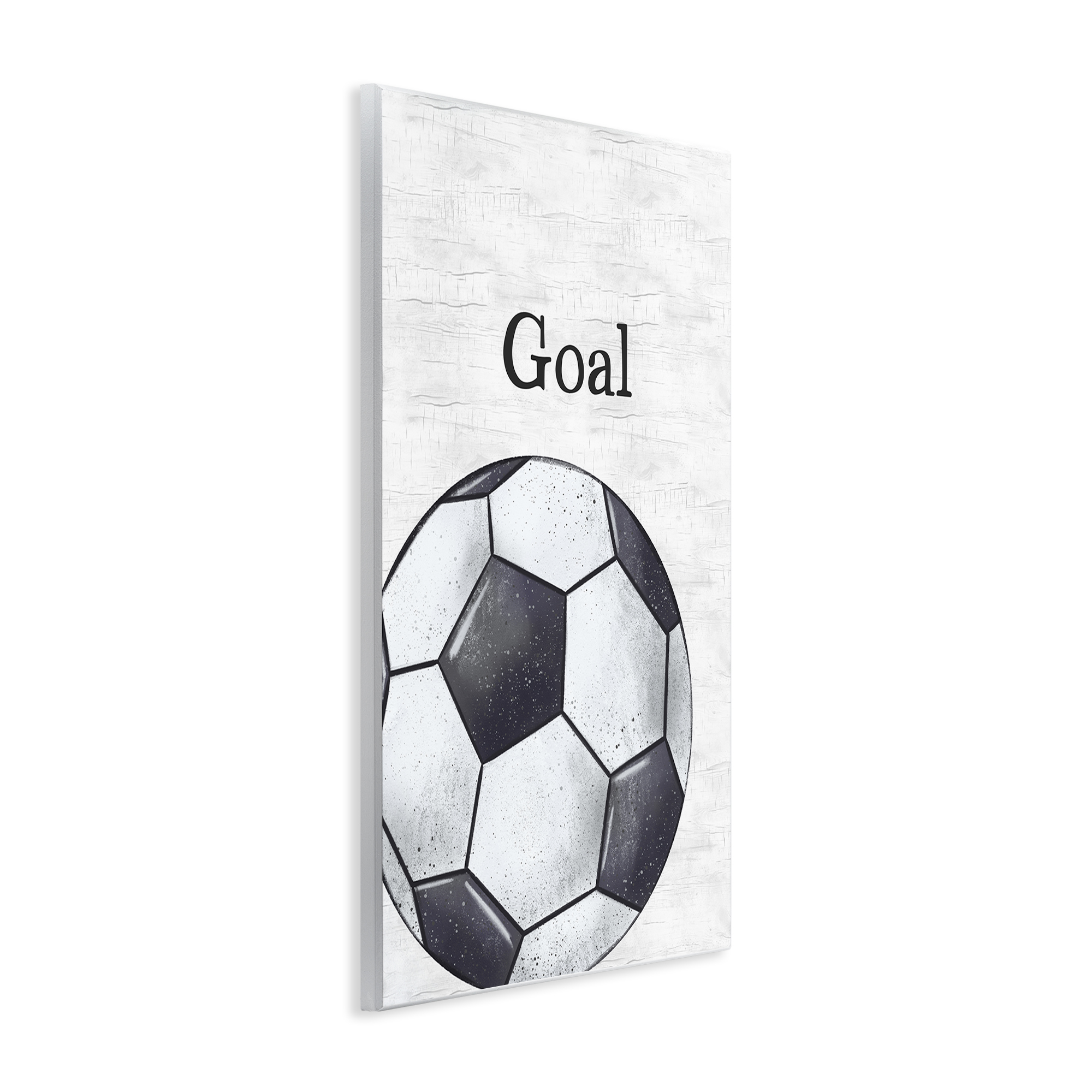 Stupell Industries Soccer Ball Goal Sports Painting Unframed Art Print Wall Art, 10 x 15