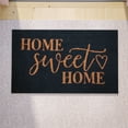 thumbnail image 3 of BizChair 18" x 30" Indoor/Outdoor Navy Coir Doormat with Natural Home Sweet Home Message and Non-Slip Backing, 3 of 10