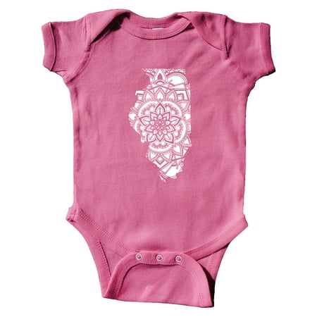 

Inktastic Illinois Silhouette Mandala Gift Baby Boy or Baby Girl Bodysuit
