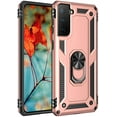 thumbnail image 6 of Entronix for Samsung Galaxy S21 Plus Heavy Duty Case with Rotating Ring Military Grade Protection with Shockproof Kickstand Cover for S21 Plus 5G 6.7 inch (Pink), 6 of 7