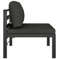 thumbnail image 2 of vidaXL Sectional Middle Sofa with Cushions Aluminium Anthracite, 2 of 5